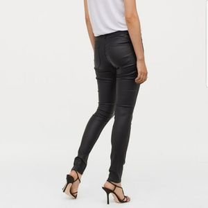 H&M Push Up Faux Leather Jeans